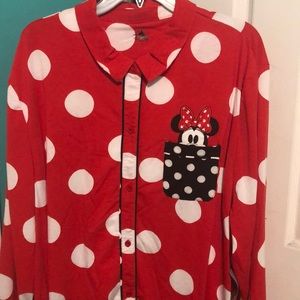 Pajama button up dress